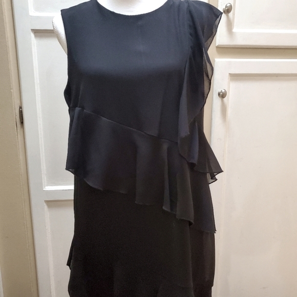 GLAMOUR by Gabriella Sky Women's Tiered Embellished Ruffle Dress - Picture 4 of 12